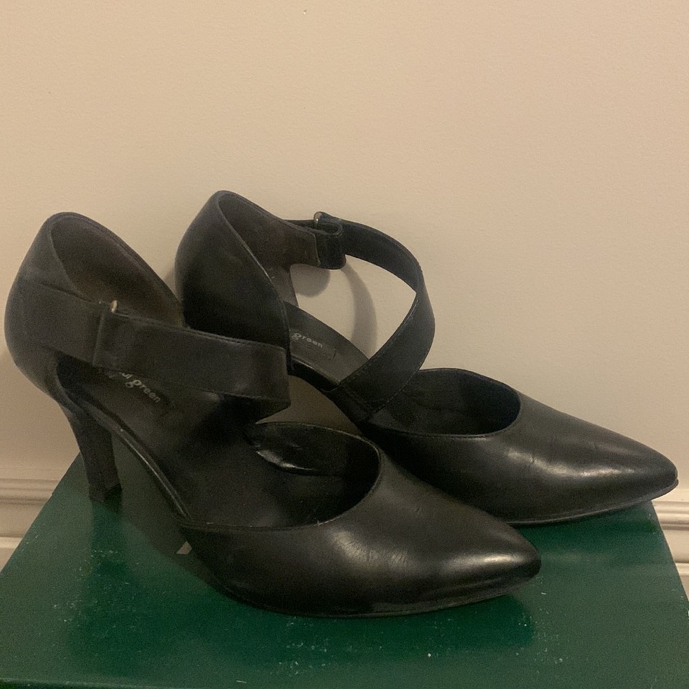 Black heels Paul green Velcro strap 5.5 US